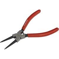 Loops 140mm Straight Nose Internal Circlip Pliers - Spring Loaded Jaws - Non-Slip Tips