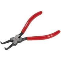 Loops 180mm Bent Nose Internal Circlip Pliers - Spring Loaded Jaws - Non-Slip Tips