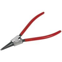 Loops 230mm Straight Nose External Circlip Pliers - Spring Loaded Jaws - Non-Slip Tips