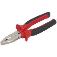 Loops 190mm Combination Pliers - Drop Forged Steel - 35mm Jaw Capacity - Comfort Grip in Metallics
