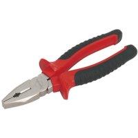 Loops 205mm Combination Pliers - Drop Forged Steel - 25mm Jaw Capacity - Comfort Grip in Metallics