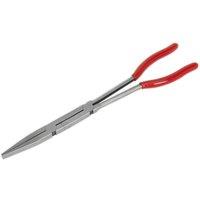 Loops 335mm Double Jointed Flat Nose Pliers - Serrated Jaws - Long Reach Design