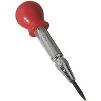 Loops 135mm Heavy Duty Automatic Centre Punch - Spring Loaded Tip - Brass Barrel in Metallics