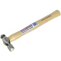 Loops 8oz Ball Pein Pin Hammer - Hickory Wooden Shaft - Drop Forged Carbon Steel in Metallics