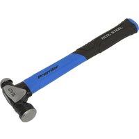 Loops 16oz Ball Pein Hammer - Fibreglass Shaft - Drop Forged Steel - Rubber Grip in Metallics
