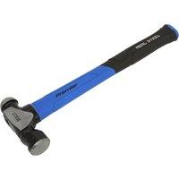 Loops 32oz Ball Pein Hammer - Fibreglass Shaft - Drop Forged Steel - Rubber Grip in Metallics