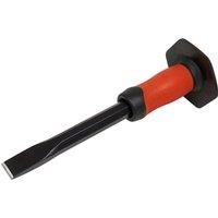 Loops Drop Forged Steel Cold Chisel with Safety Grip - 25mm x 300mm - Octagonal Shaft in Metallics