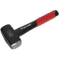 Loops 4lb Club Hammer with Fibreglass Shaft - Drop Forged Carbon Steel - Rubber Grip in Metallics
