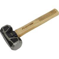Loops 3lb Club Hammer with Hickory Wooden Shaft - Drop Forged Carbon Steel Head in Metallics