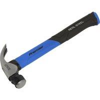 Loops 16oz Claw Hammer - Fibreglass Shaft - Drop Forged Steel - Magnetic Nail Starter in Metallics