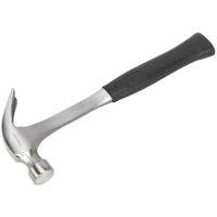 Loops 16oz One-Piece Claw Hammer - Drop Forged Steel - Rubber Grip - DIY Nail Remover in Metallics
