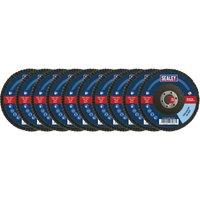 Loops 10 PACK 115mm Zirconium Flap Discs - 22mm Bore - Assorted Grits Multipack