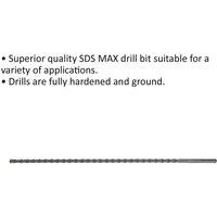Loops 18 x 940mm SDS Max Drill Bit - Fully Hardened & Ground - Masonry Drilling