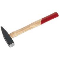Loops 500g Machinist Hammer - Blackened Forged Steel Head - Hickory Shaft Handle in Metallics