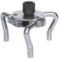 Loops Oil Filter Claw Wrench - 3/8" & 1/2" Sq Drive - 43mm to 102mm Capacity - Steel in Metallics