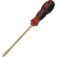 Loops 4 x 100mm Slotted Screwdriver - Non-Sparking - Soft Grip Handle - Die Forged