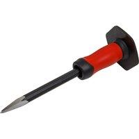Loops 300mm Drop Forged Point Chisel - Octagonal Shaft - Comfort Protection Grip in Metallics