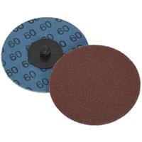 Loops 10 PACK - 75mm Quick Change Mini Sanding Discs - 60 Grit Aluminium Oxide Sheet