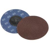 Loops 10 PACK - 75mm Quick Change Mini Sanding Discs - 80 Grit Aluminium Oxide Sheet