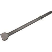 Loops 75 x 620mm Wide Impact Chisel - 1 & 1/4" Hex Shank - Demolition Breaker Steel in Metallics