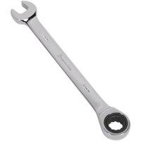 Loops 11mm Ratchet Combination Spanner - Chrome Vanadium Steel - 72 Tooth Ratchet Ring in Metallics