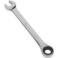 Loops 12mm Ratchet Combination Spanner - Chrome Vanadium Steel - 72 Tooth Ratchet Ring in Metallics