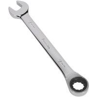 Loops 16mm Ratchet Combination Spanner - Chrome Vanadium Steel - 72 Tooth Ratchet Ring in Metallics