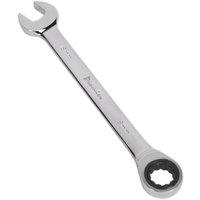 Loops 18mm Ratchet Combination Spanner - Chrome Vanadium Steel - 72 Tooth Ratchet Ring in Metallics