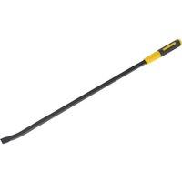 Loops 900mm Heavy Duty 25 Pry Bar with Hammer Caps - Hardened Steel Shaft - Soft Grip in Metallics