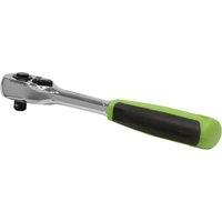 Loops 72-Tooth Flip Reverse Ratchet Wrench - 1/4 Inch Sq Drive - Pear-Head Design