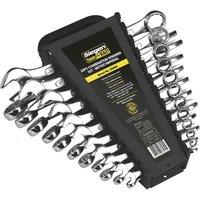 Loops 22pc Slim Handled Combination Spanner Set 12 Point Metric & Imperial Ring Wrench