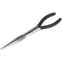 Loops 275mm Straight Needle Nose Pliers - Drop Forged Steel - Foam Grip Handles in Metallics