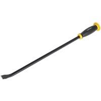 Loops 610mm Angled Pry Bar with Hammer Cap - Heat Treated Steel Shaft - Soft Grip in Metallics