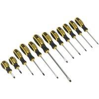 Loops 12 PACK Premium Soft Grip Handle Screwdriver Set - Slotted Phillips TRX Magnetic