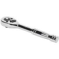 Loops 45-Tooth Flip Reverse Ratchet Wrench - 1/4 Inch Sq Drive - Pear Head Design