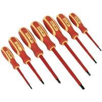 Loops 7 PACK VDE Screwdriver Set - 1000V Shock Proof Insulated Shafts Slotted Phillips