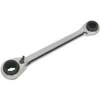 Loops 4-in-1 Double Ended Reversible Ratchet Ring Spanner Slim Handled Metric Wrench