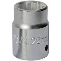 Loops 22mm Forged Steel Drive Socket - 3/4" Square Drive - Chrome Vanadium Socket in Metallics