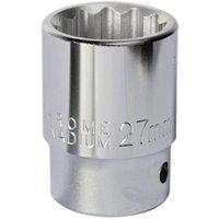Loops 27mm Forged Steel Drive Socket - 3/4" Square Drive - Chrome Vanadium Socket in Metallics