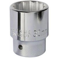 Loops 30mm Forged Steel Drive Socket - 3/4" Square Drive - Chrome Vanadium Socket in Metallics