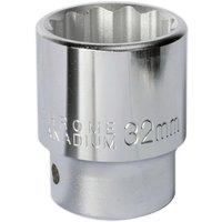 Loops 32mm Forged Steel Drive Socket - 3/4" Square Drive - Chrome Vanadium Socket in Metallics