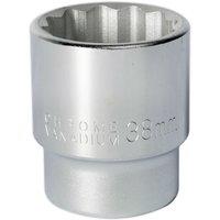Loops 38mm Forged Steel Drive Socket - 3/4" Square Drive - Chrome Vanadium Socket in Metallics