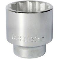 Loops 50mm Forged Steel Drive Socket - 3/4" Square Drive - Chrome Vanadium Socket in Metallics
