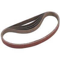 Loops 5 PACK - 20mm x 520mm Sanding Belts - 120 Grit Aluminium Oxide Slim Detail Loop