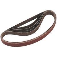Loops 5 PACK - 20mm x 520mm Sanding Belts - 60 Grit Aluminium Oxide Slim Detail Loop