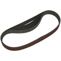 Loops 5 PACK - 25mm x 762mm Sanding Belts - 80 Grit Aluminium Oxide Slim Detail Loop