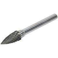Loops 10mm Tungsten Carbide Rotary Burr Bit - Arc Pointed Nose Engraving Milling Tool