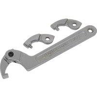 Loops 4 Pack Adjustable C Spanner Set - 32-76mm Hook & Pin Retaining Ring Hinged Arm
