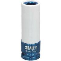 Loops 17mm Alloy Wheel Impact Socket - 1/2" Square Drive - Rim Protect Sleeved Socket