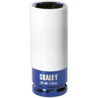Loops 24mm Alloy Wheel Impact Socket - 1/2" Square Drive - Rim Protect Sleeved Socket